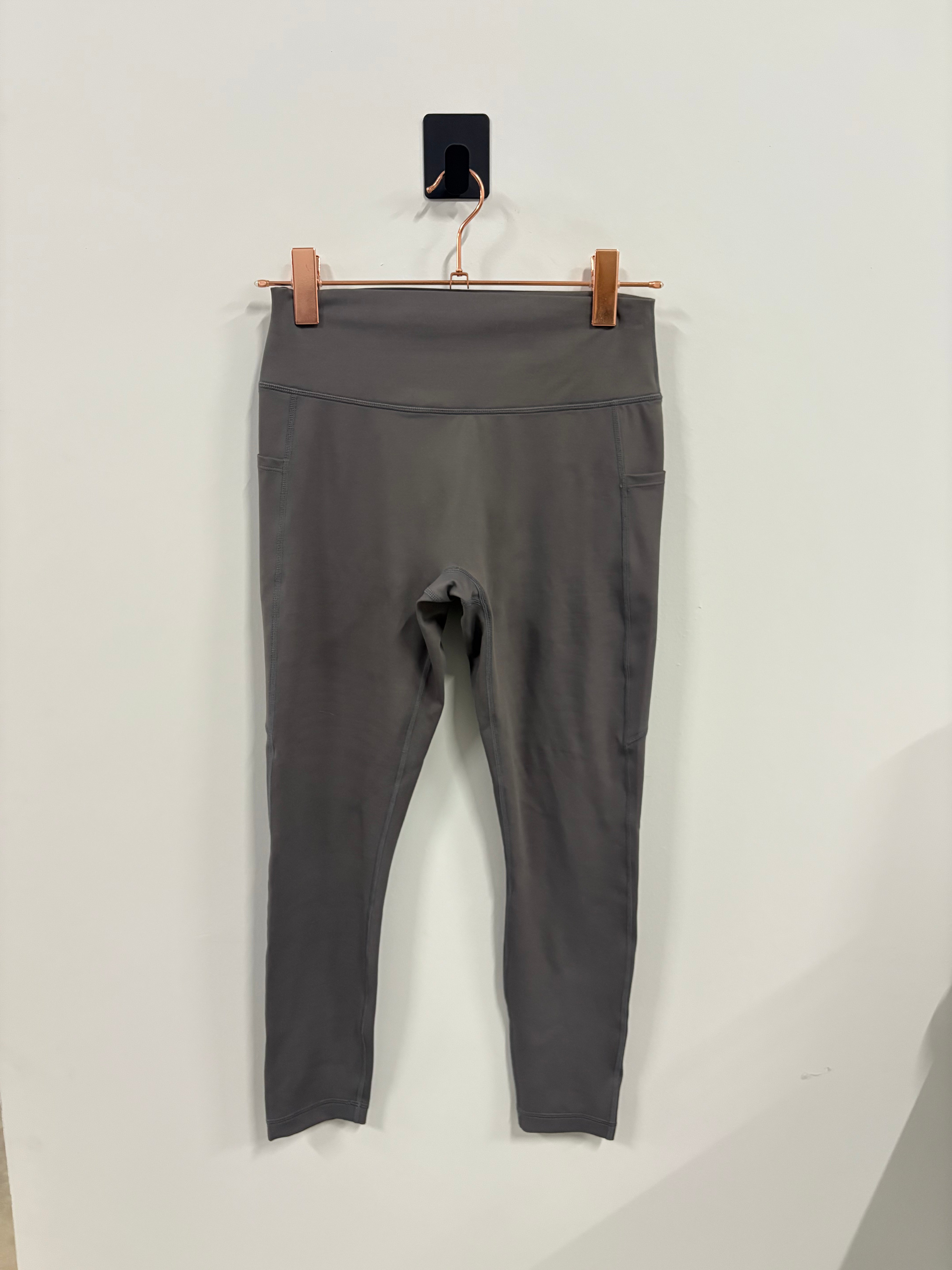 Empowered Leggings with Pockets - Grey Small | High Waist Yoga Pants for Women | Perfect for Workouts, Running & Everyday Wear