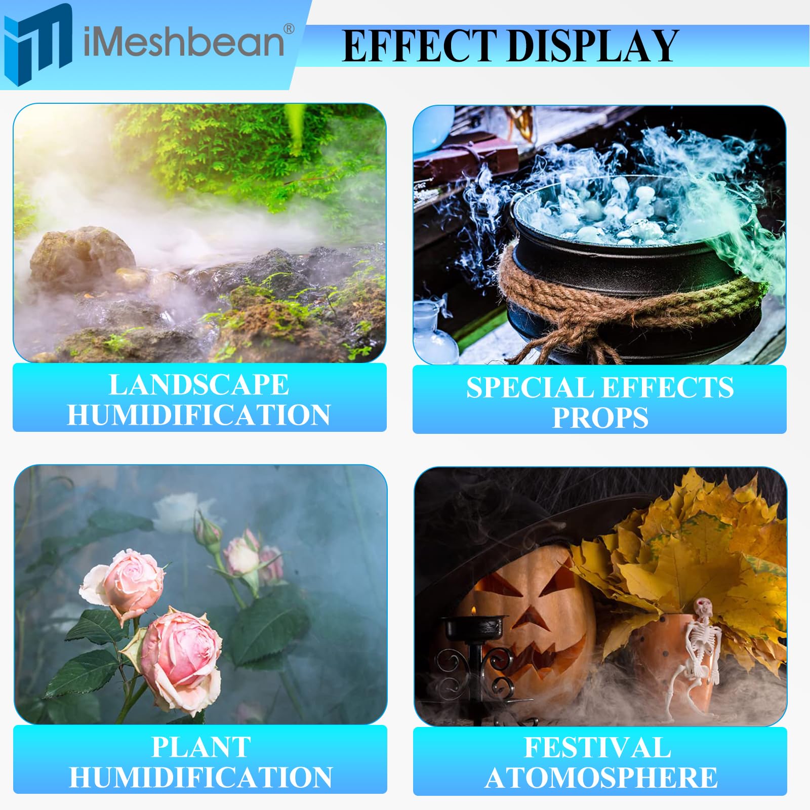 12-Head Ultrasonic Mist Maker Fogger - 9000mL/H High Output, 400W with Buoy & IP67 Waterproof Power Supply - Perfect for Ponds, Greenhouses, Rock Gardens, Lawn Misting & Halloween Decorations - Creates Magical Atmosphere for Parties, Weddings & Home Landscaping