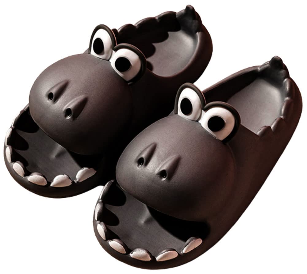 Funny Dinosaur Slippers for Women & Men - Cute Open-Toe Slides with Non-Slip Sole | Summer House Shoes for Couples, Gifts & Indoor/Outdoor Wear