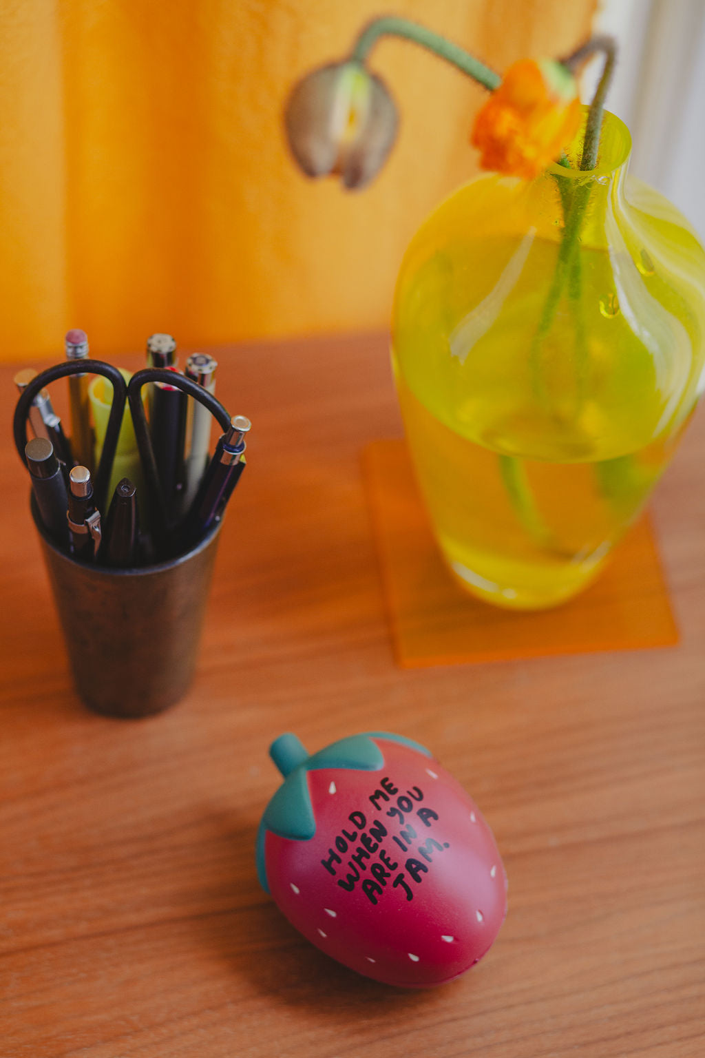 Strawberry Stress Ball - Squeeze & Relieve Anxiety - Perfect for Office, School & Travel - Fun Fidget Toy for Adults & Kids