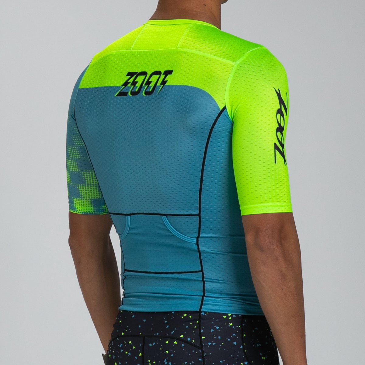 Men's Limited Edition Tri Aero Cycling Jersey - Lightweight & Breathable Performance Bike Shirt for Road Racing & Training - Electric Blue Color