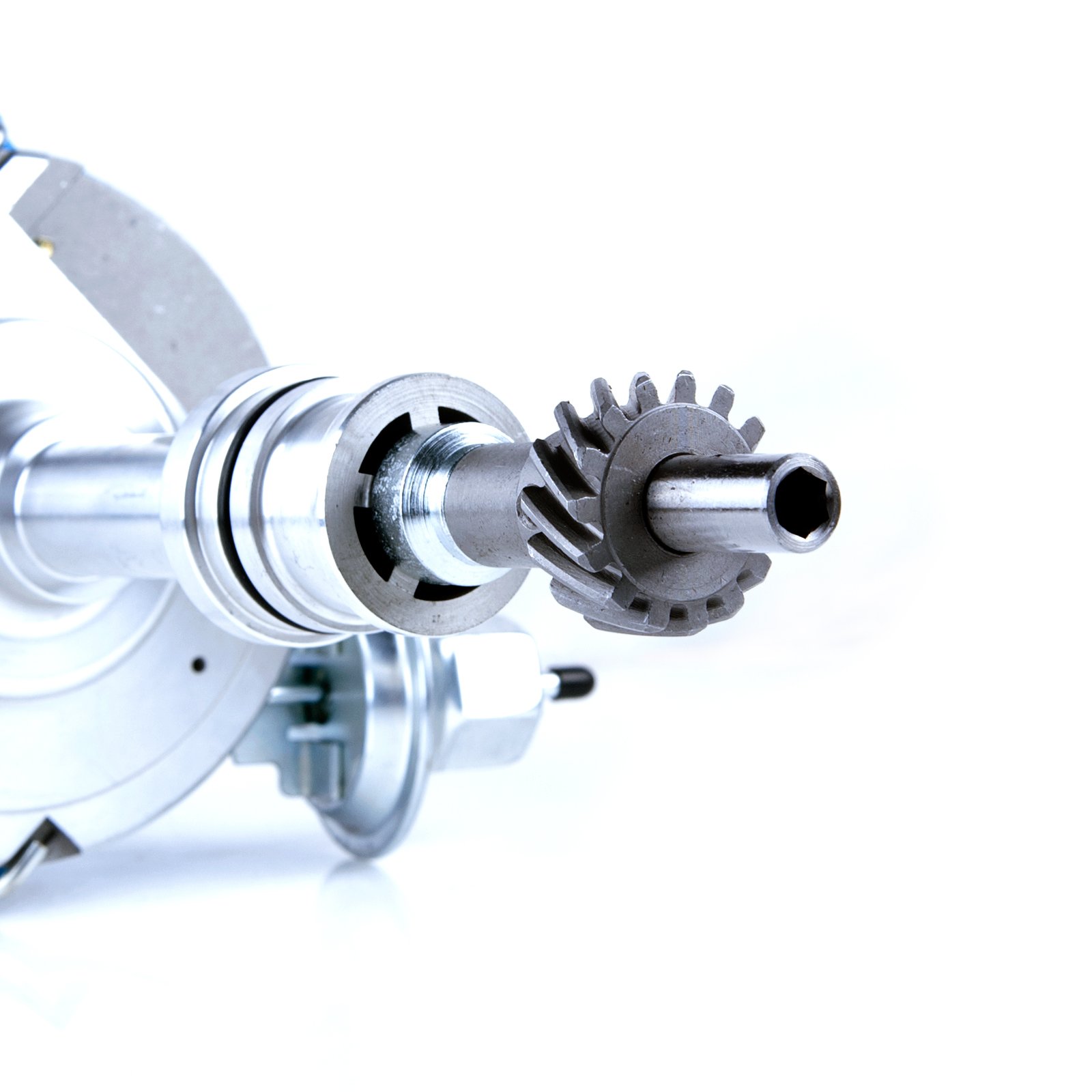 MAS High Performance Ignition Distributor with Cap & Rotor - Compatible with Ford 351C 351M 400 429 460 HEI Engines | 65,000 Volt Coil | Part Numbers KA-1046013 PE332U JM6506BL 351CBLHEI0 (Blue) | Perfect for Classic Car Restoration & Engine Upgrades