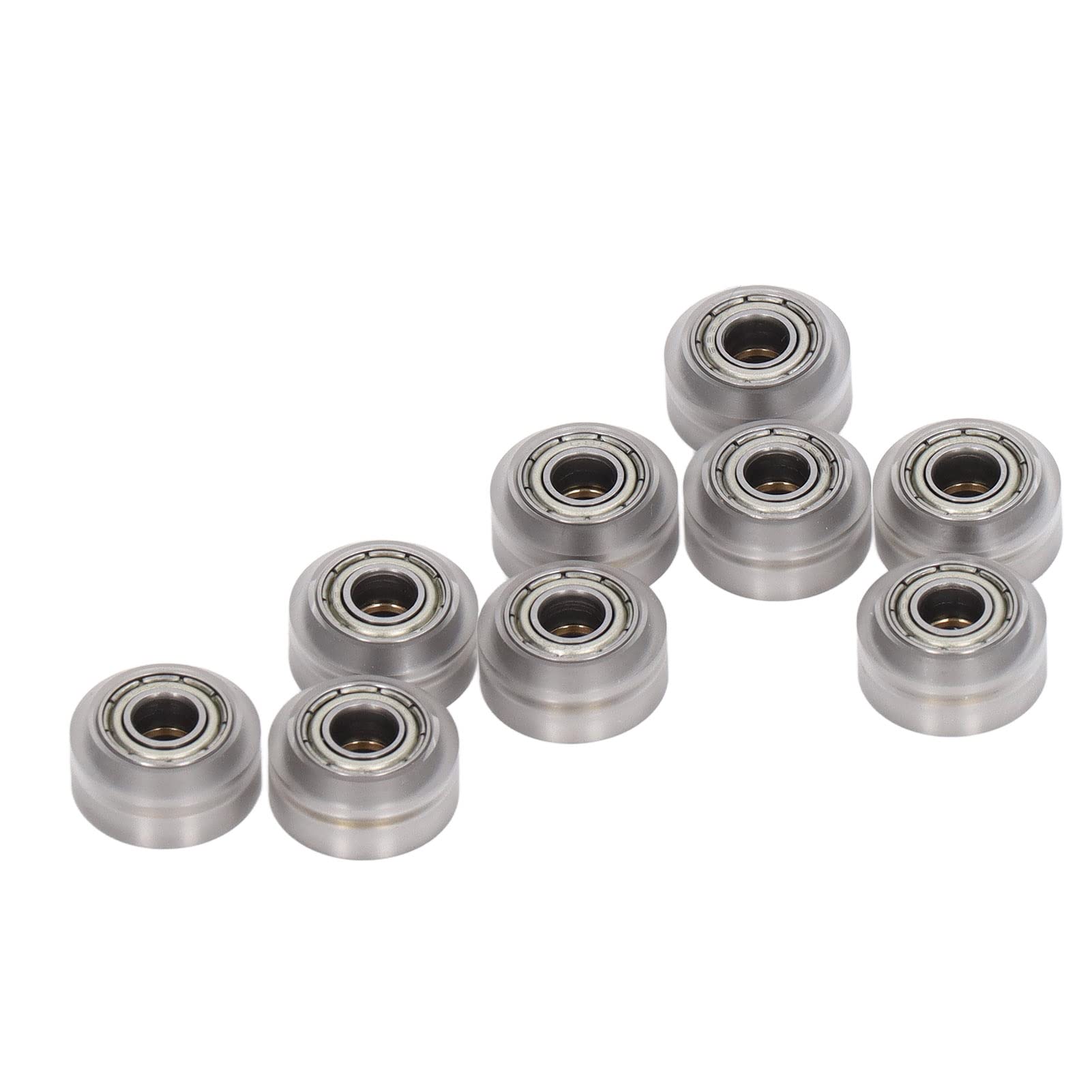 Hilitand 3D Printer POM Pulley Wheel Set with Rubber Bearing & Eccentric Spacer - Smooth Motion for Creality Ender 3, CR-10 - Upgrade Your 3D Printing Precision (Transparent Pulley)