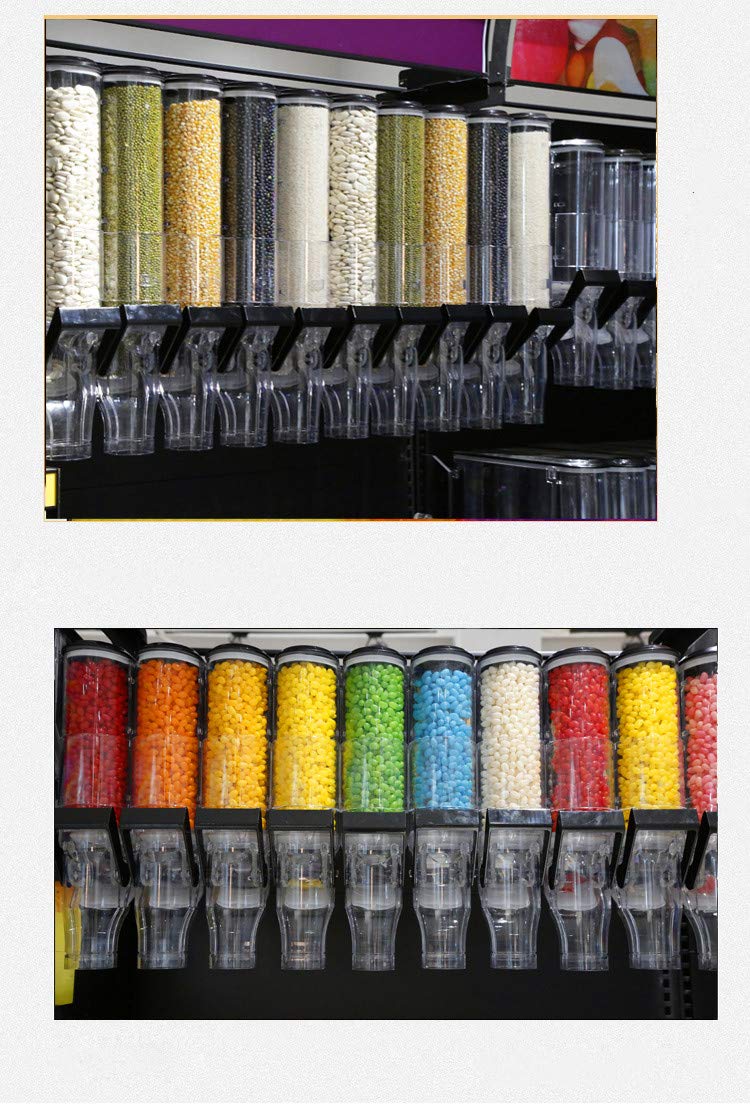 6L Large Capacity Gravity Bin Food Dispenser - Wall Mounted Dry Food & Candy Dispenser Container for Cereal, Snacks, Bulk Storage - Perfect for Supermarkets, Convenience Stores & Pantry Organization