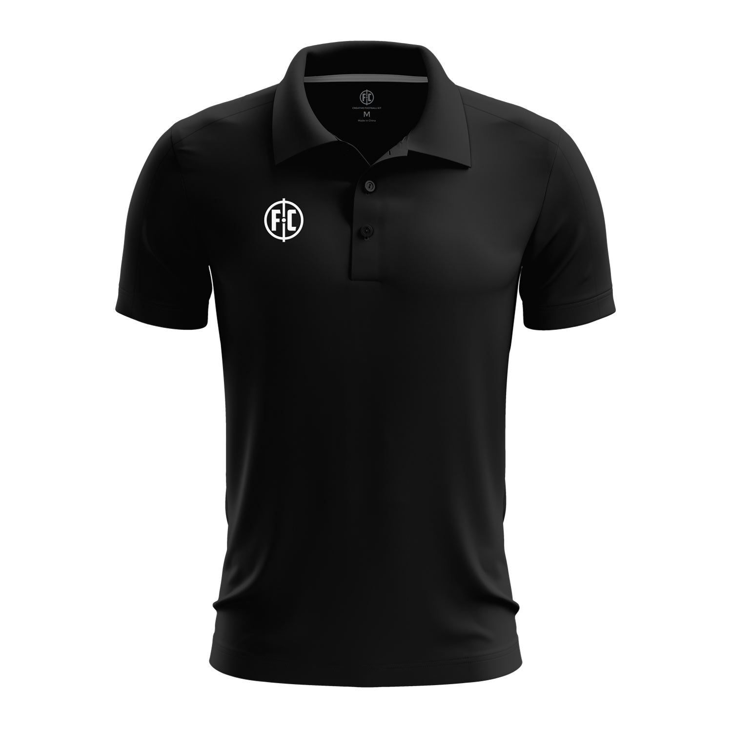 FC Polo III Men's Classic Black Polo Shirt - Comfortable & Stylish for Casual Wear, Golf, and Office Outfits