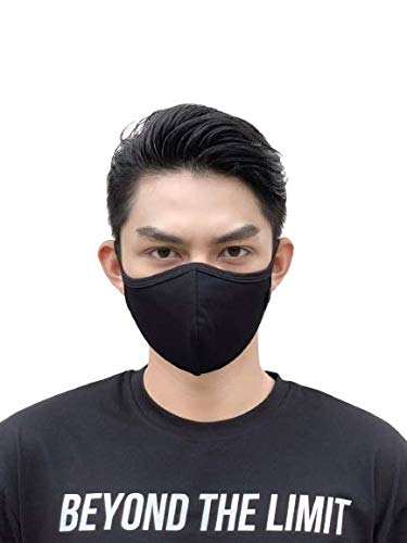HomeSafe Washable & Reusable Face Mask for Kids, Teens, Men & Women - Adjustable Cotton Cloth Protective Unisex Face Cover - Breathable & Fashionable (Pack of 2) - Perfect for School, Work, Travel & Daily Protection