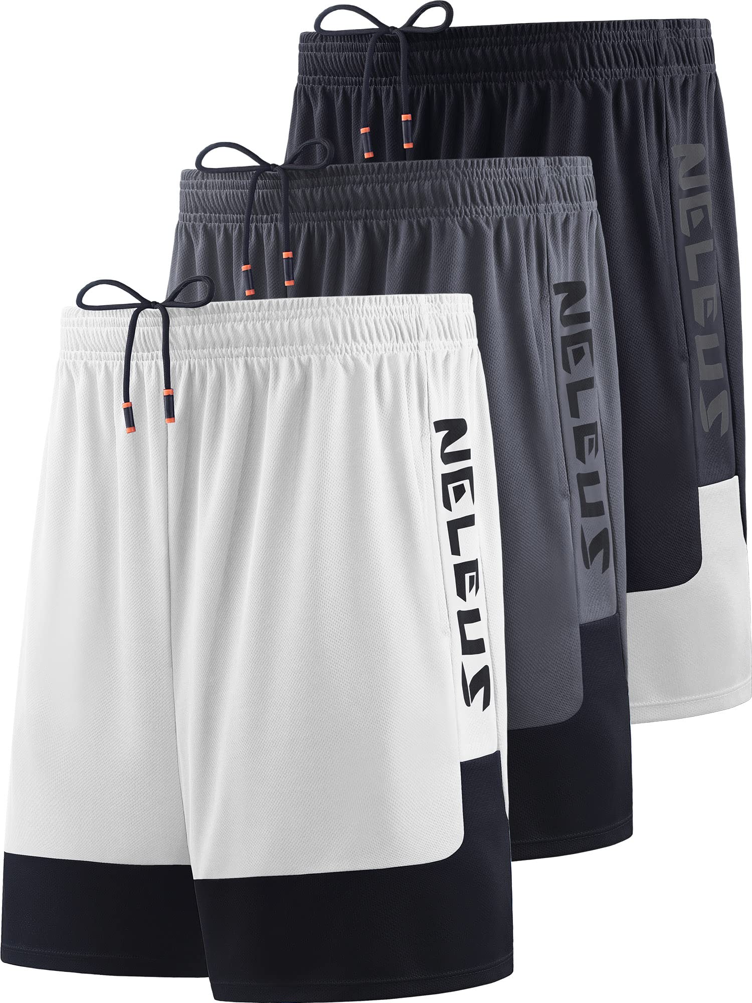 NELEUS Men's Lightweight Workout Athletic Shorts with Pockets - Breathable Gym Running Basketball Training Shorts for Men - Perfect for Workouts, Jogging & Casual Wear