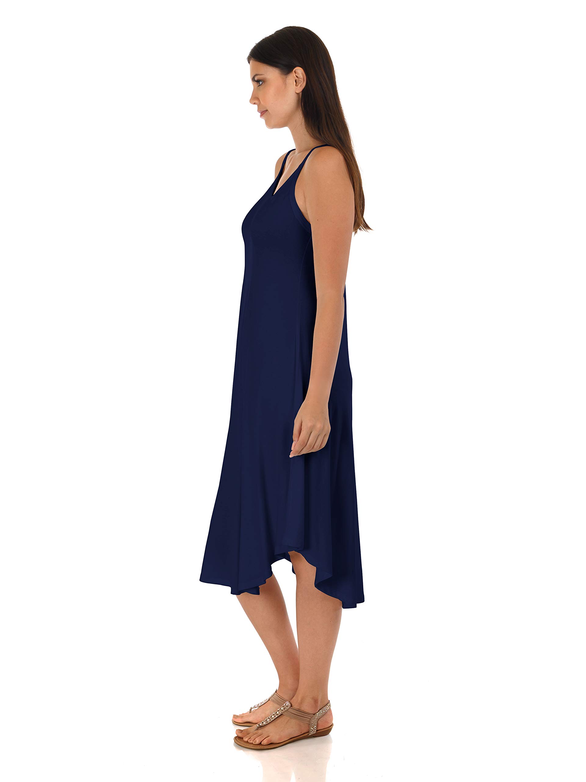 DFF Shop Women's Casual Sleeveless Round Hem Midi Dresses - Flowy Summer Dress for Plus Size (S-5X) | Perfect for Beach, Vacation & Outdoor Parties
