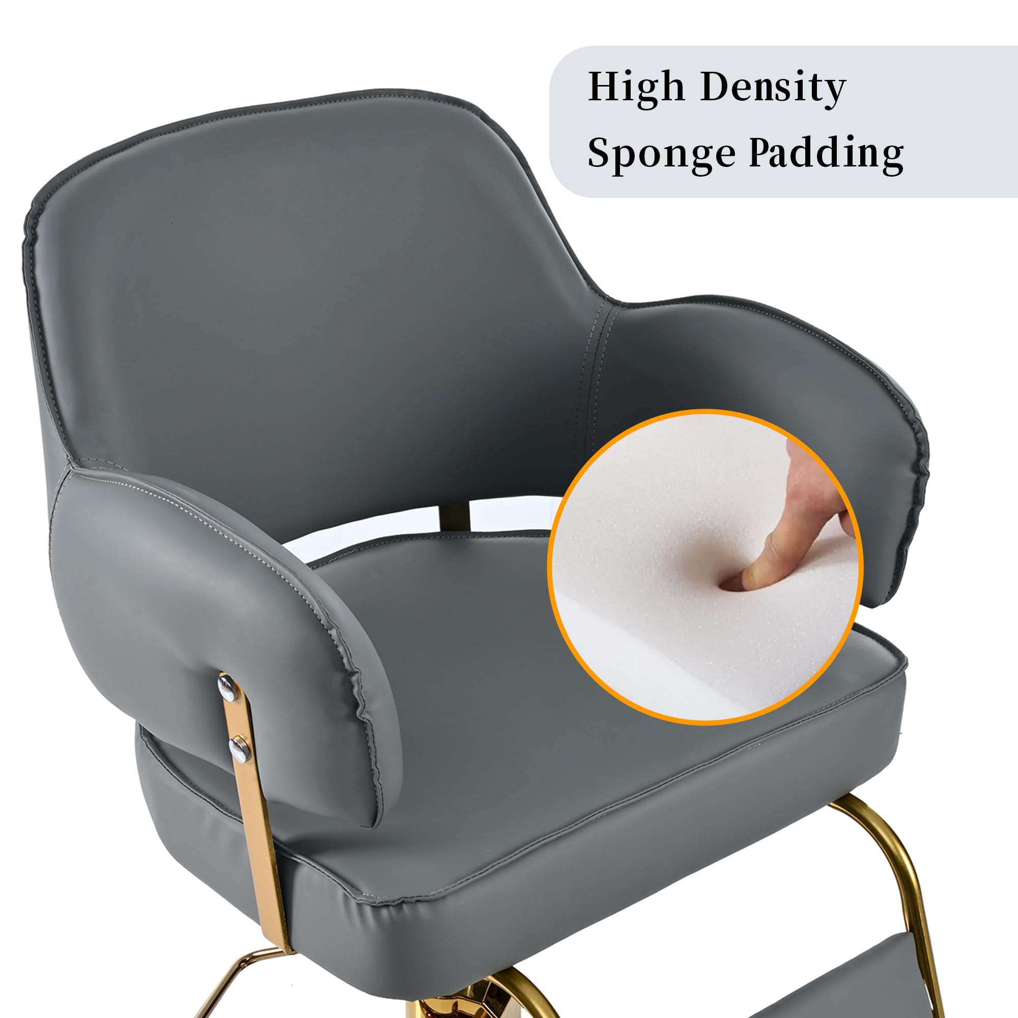 Merax Professional Hydraulic Barber Chair for Hair Salon - Adjustable Styling Chair with Lumbar Support & Heavy Duty Hydraulic Pump - Salon Equipment for Hairdressers, Stylists & Barbers - Perfect for Haircuts, Styling & Beauty Treatments