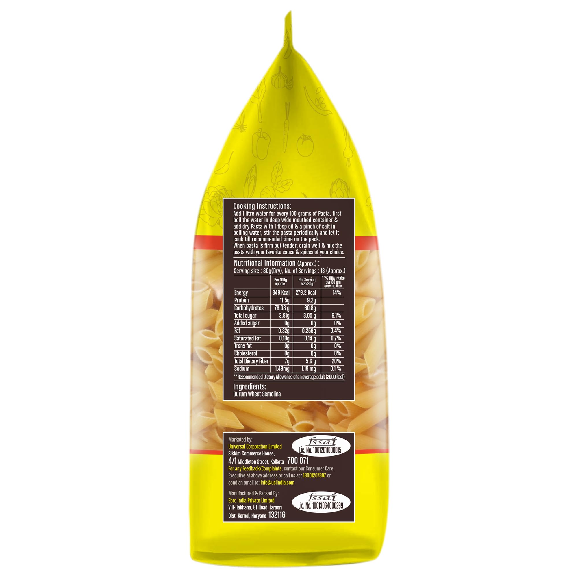 DISANO Penne Pasta 1Kg - 100% Durum Wheat, High Protein & Fiber, No Maida - Perfect for Italian Recipes, Meal Prep & Healthy Eating