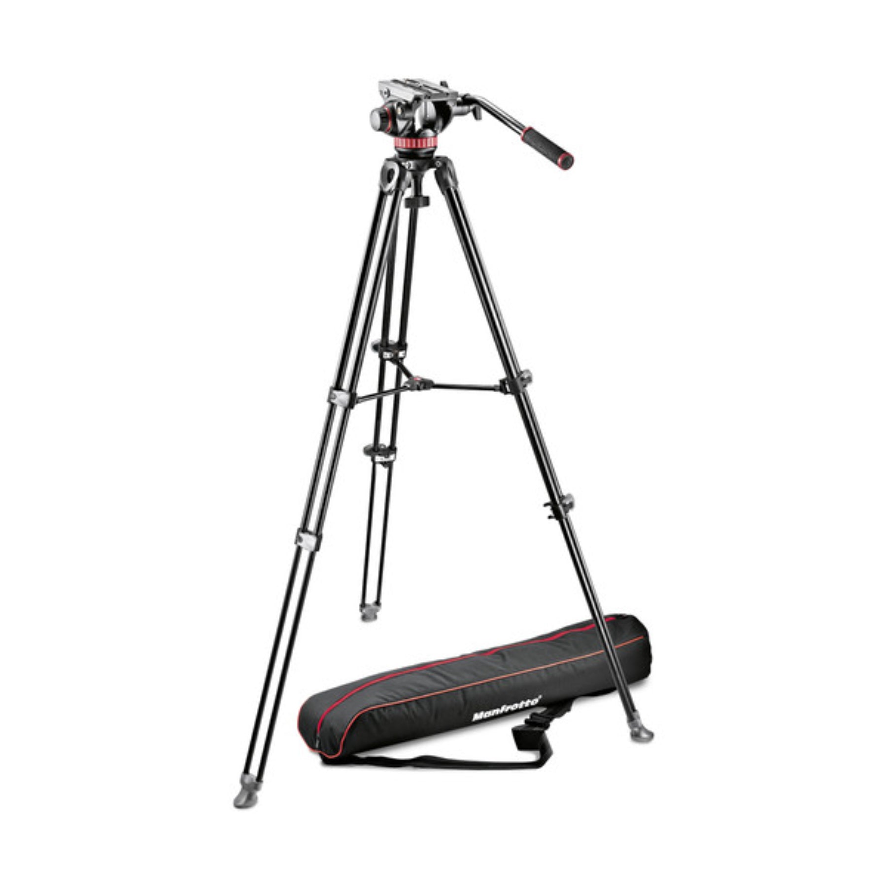 Manfrotto MVH502A Professional Fluid Video Head & MVT502AM Aluminum Tripod with Carrying Bag - Perfect for DSLR Cameras, Video Shooting, Live Streaming & Outdoor Photography