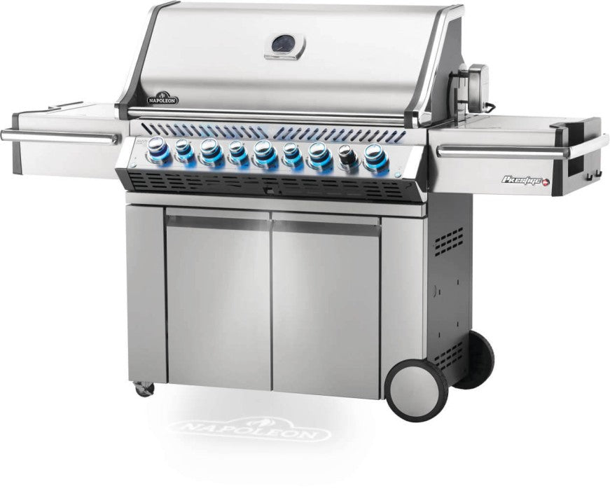 Napoleon Prestige Pro 665 RSIB Gas Grill with Infrared Sizzle Zone - PRO665RSIBPSS 3 Burner Stainless Steel Outdoor BBQ Grill for Backyard, Patio & Tailgating Parties