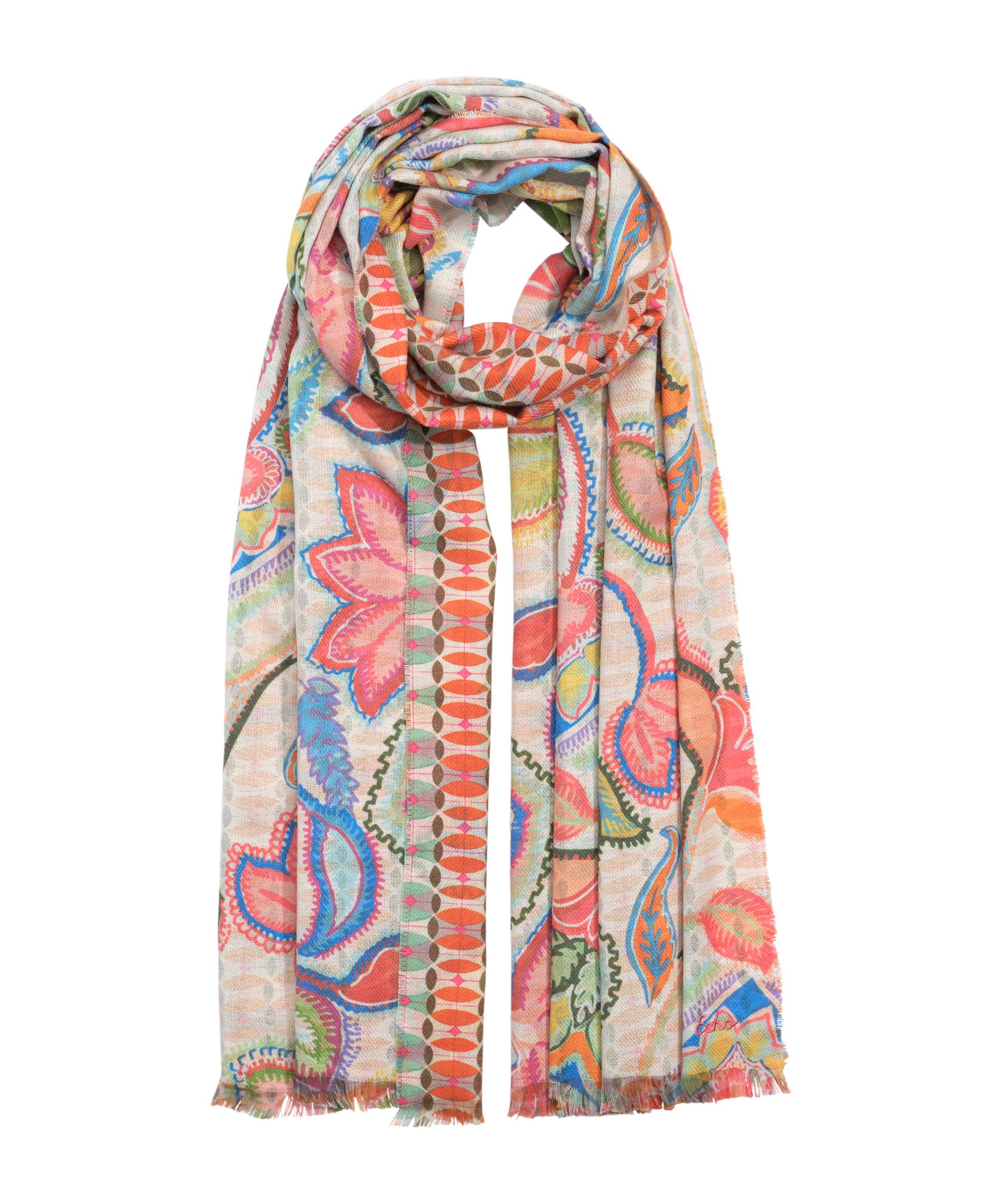 Hypnotic Garden Double Face Scarf - Soft & Stylish Winter Fashion Accessory for Women - Perfect for Office, Travel and Special Occasions