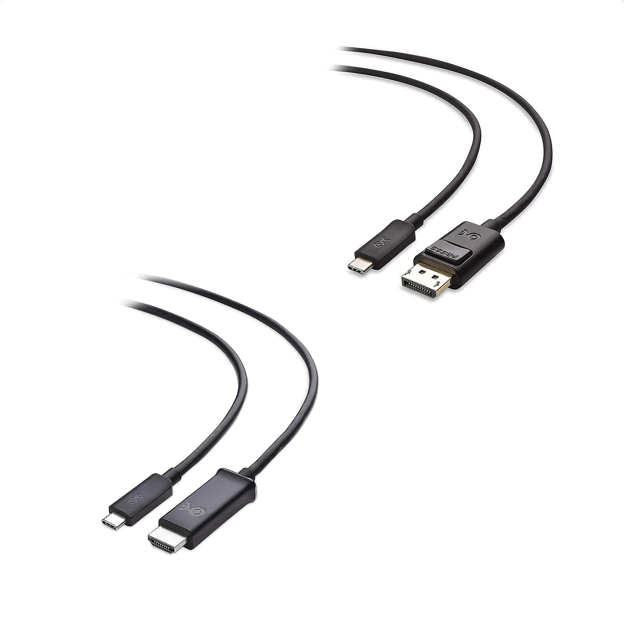 Premium USB C to DisplayPort Cable 8K 60Hz & USB C to HDMI Cable 4K 60Hz - 6ft Thunderbolt 3 Compatible for MacBook Pro, Dell XPS, Gaming Monitors & Home Theater Setup