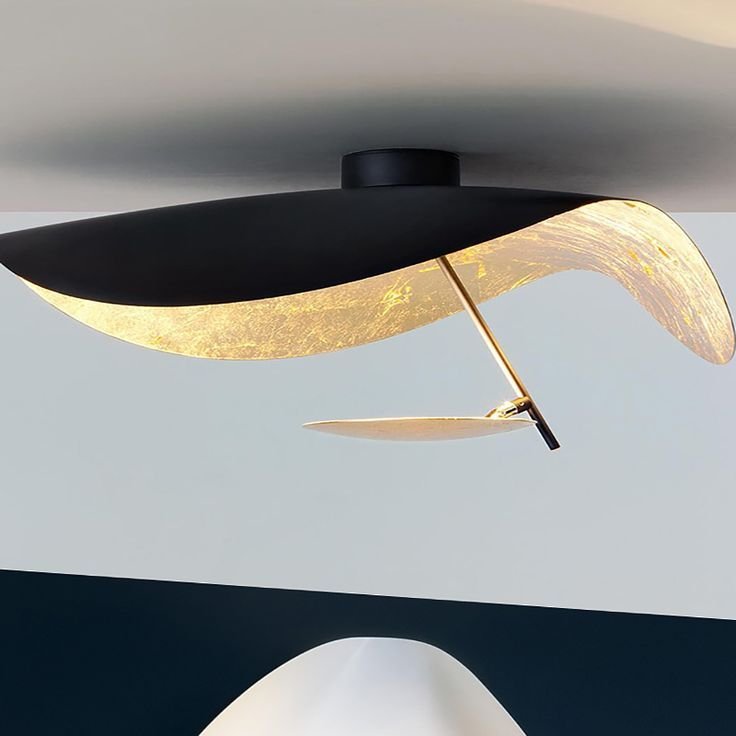 Modern Giorgio Ceiling Light Fixture - Elegant LED Flush Mount Lighting for Bedroom, Living Room & Kitchen - Energy Efficient Home Decor (Brushed Nickel Finish) - Perfect for Apartments, Dorms and Interior Design Projects