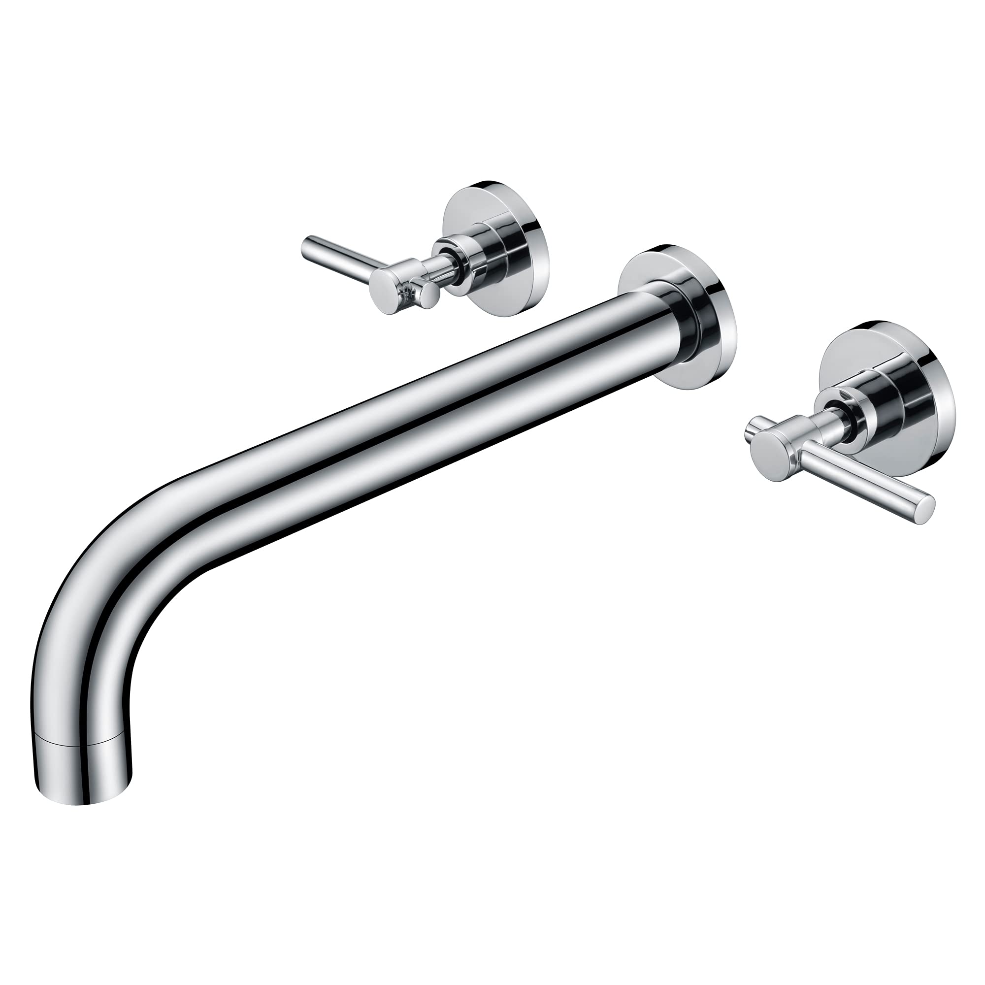 Sumerain Wall Mount Bathroom Tub Faucet - Extra Long Spout with High Flow Rate, Chrome Finish for Modern & Luxury Bathroom Decor