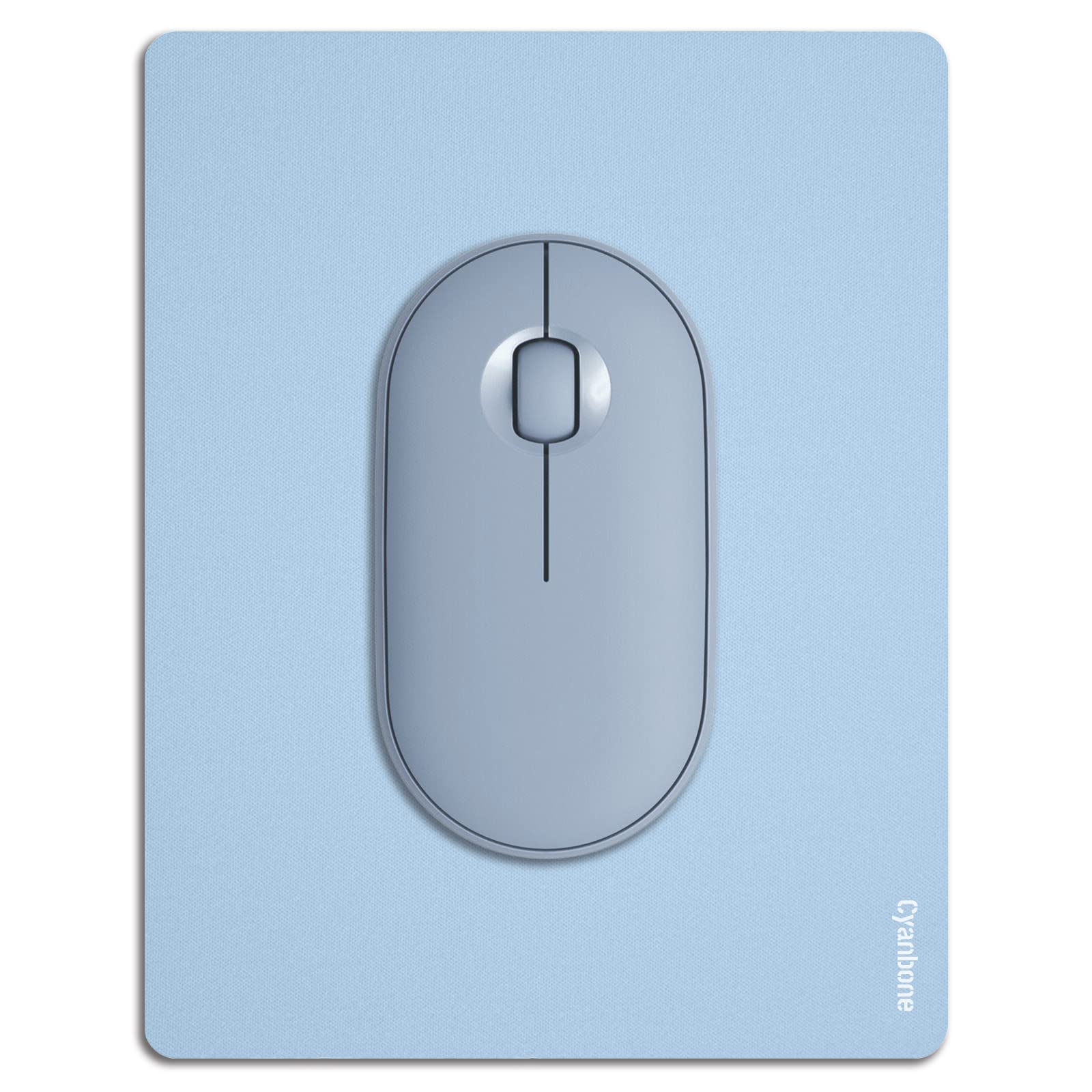 Mini Wireless Mouse Pad 5.5 x 7 Inch - Small Portable Non-Slip Rubber Base Mousepad for Laptop, Office & Travel - Cute Blue Design for Comfortable Use at Home, Work or Gaming