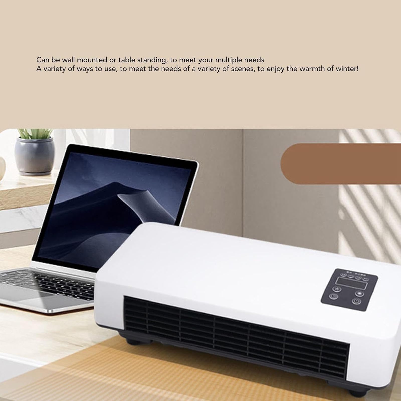 2024 New Portable Ductless Air Conditioner & Heater - 2 in 1 Wall Mounted Mini Split AC with Remote Control - Energy Efficient Cooling & Heating for Home, Office, Bedroom (White) - Perfect for Small Spaces & Summer Comfort
