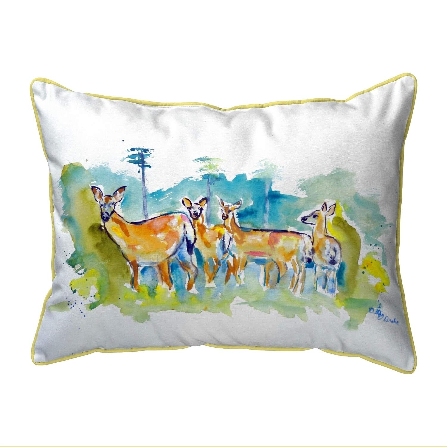 Betsy Drake SN669 Decorative Throw Pillow 11x14 Inches - Soft Multi-Color Cushion for Sofa, Bed, Living Room & Home Decor