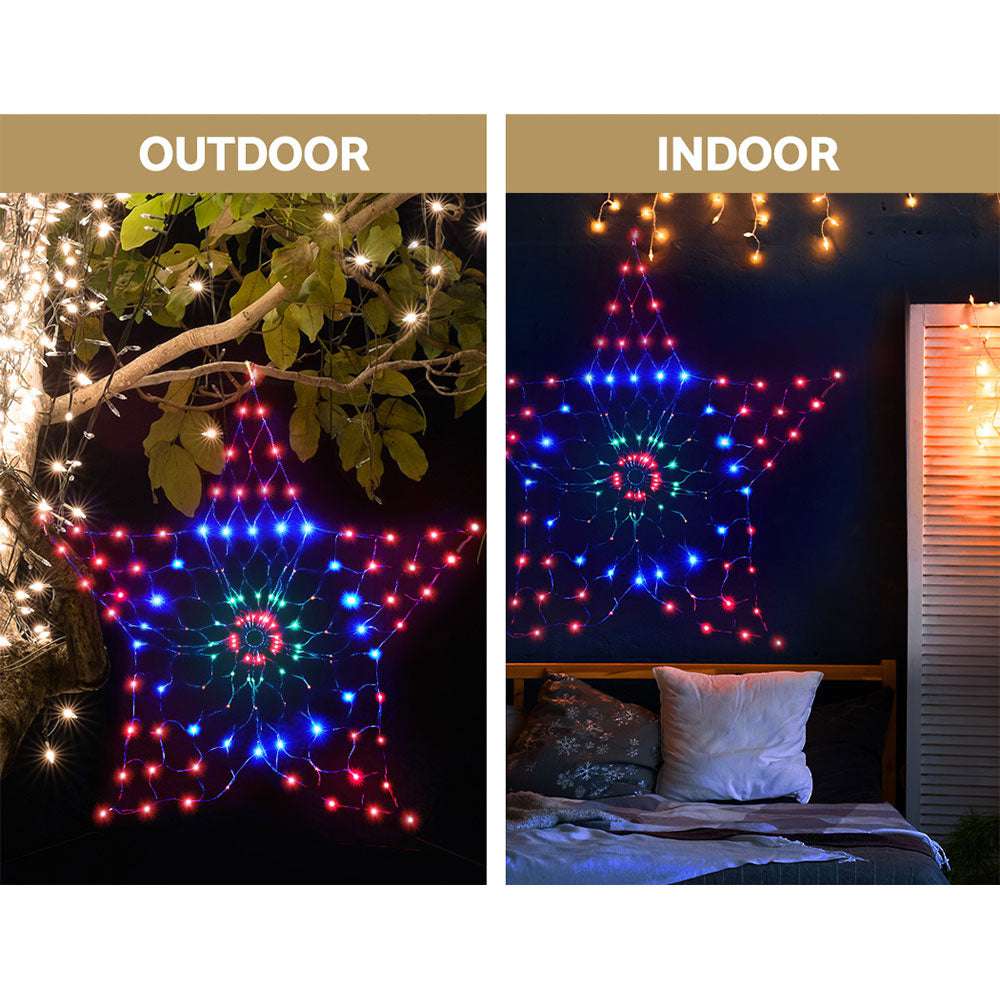 1.3M Christmas Lights - 130 LED Snowflake String Lights for Indoor/Outdoor Holiday Decor - Perfect for Christmas Trees, Windows, and Party Decorations