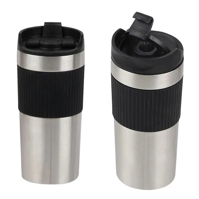 Portable Coffee Maker - 16oz Insulated French Press Travel Mug with Double Wall Stainless Steel - Perfect for Camping, Office & On-the-Go Brewing