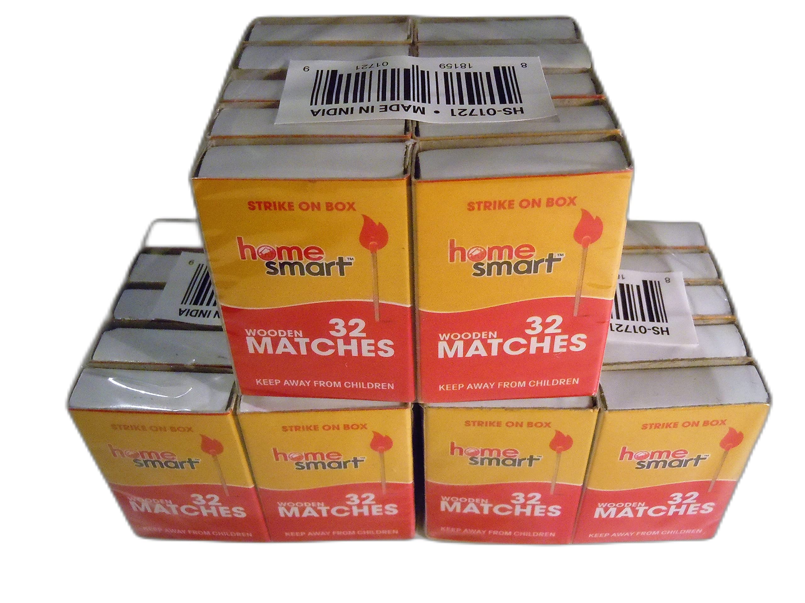 30 Boxes Wooden Penny Matches - Strike-on-Box Safety Matches (960 Count) for Camping, Fireplaces & Emergency Kits | Home Smart