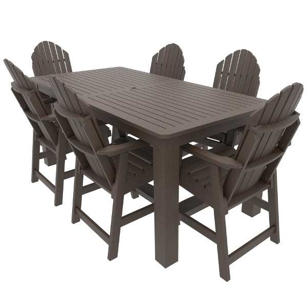 Muskoka 7-Piece Counter Bistro Dining Set - Patio Bar Height Table & Stools for Outdoor Entertaining & Small Space Dining