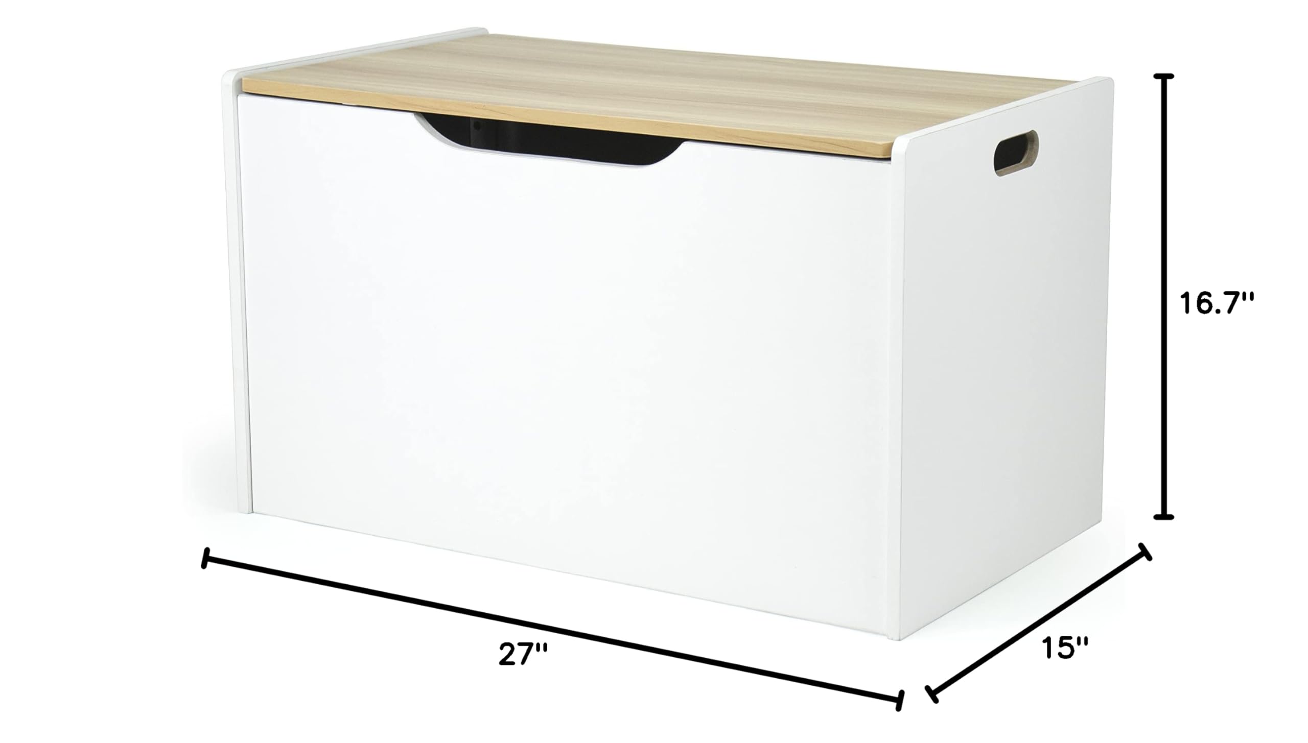Humble Crew White & Natural Wood Toy Storage Chest with Bins - Kids Room Organizer for Toys, Books & Clothes | Perfect for Nursery, Playroom & Bedroom Organization