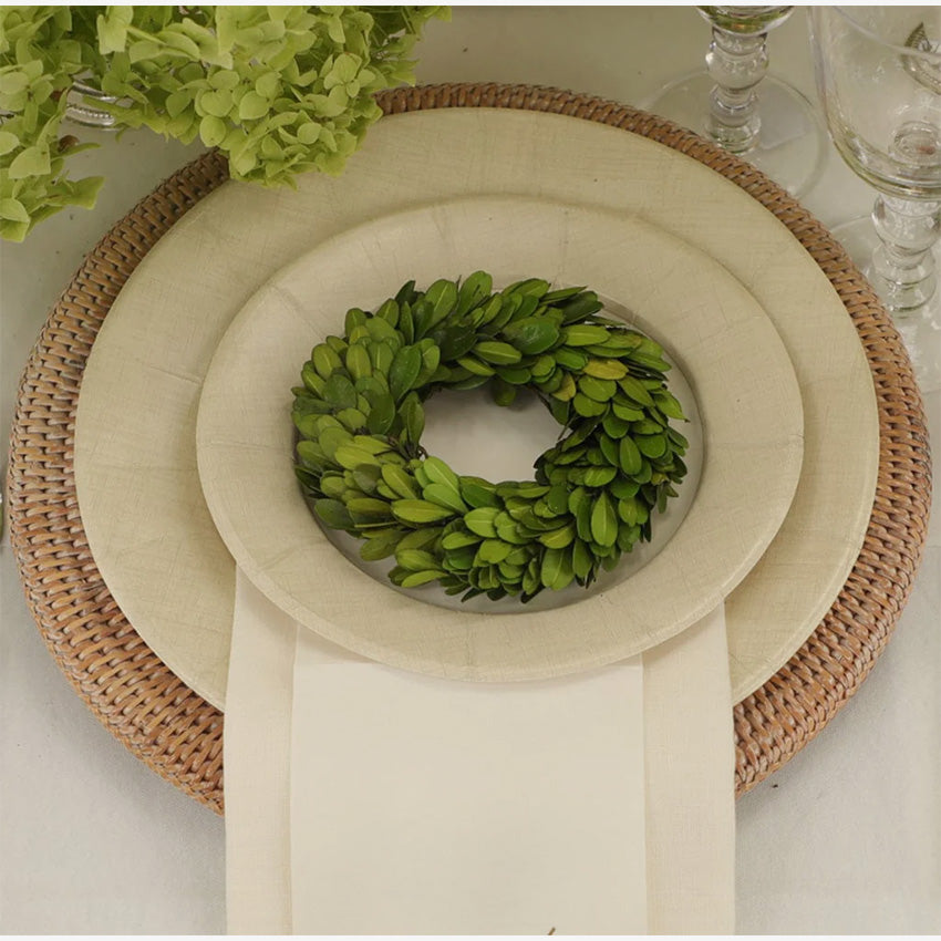 Caspari Rattan Round Charger Plate - 12
