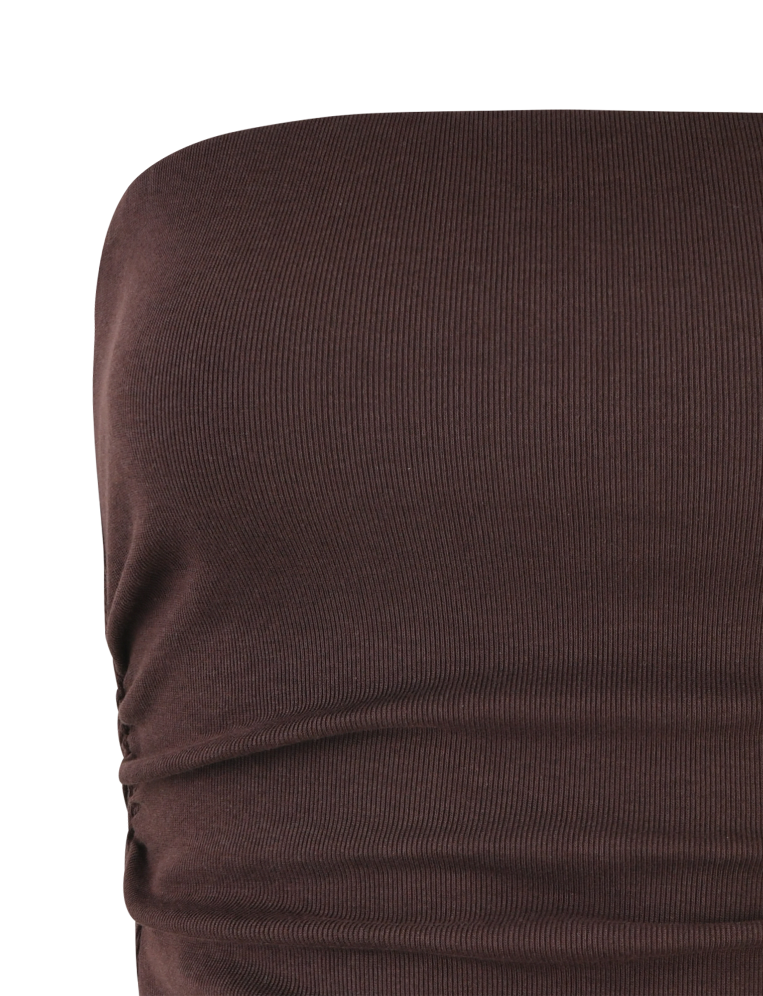 HARRIETT Ribbed Knit Top in Chocolate Brown - Women's Casual T-Shirt for Everyday Wear, Layering & Outfits