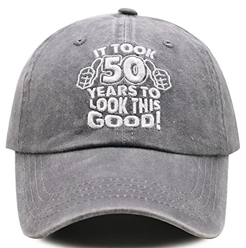 50th Birthday Embroidered Gray