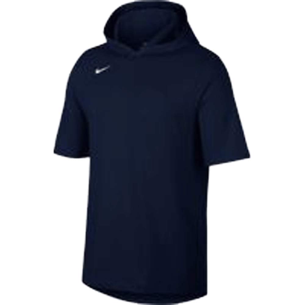 Nike Men's Hooded Players Tee - Team Navy/White - Size XL - Comfortable Athletic Hoodie for Casual Wear, Gym & Street Style