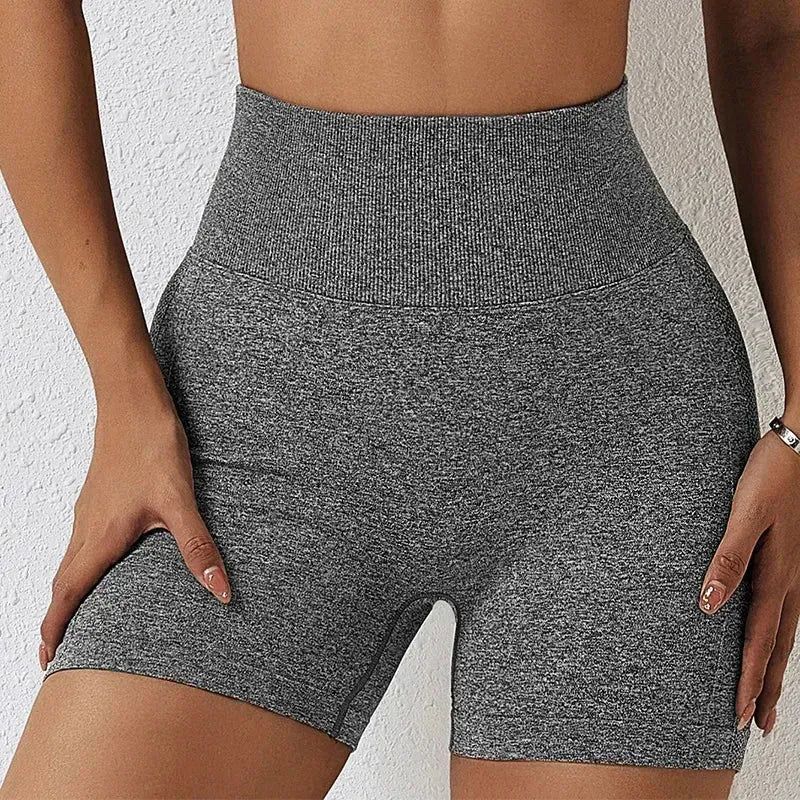 High Waist Seamless Workout Shorts for Women - Push Up Booty Scrunch Biker Yoga Pants - Perfect for Gym, Running & Home Fitness