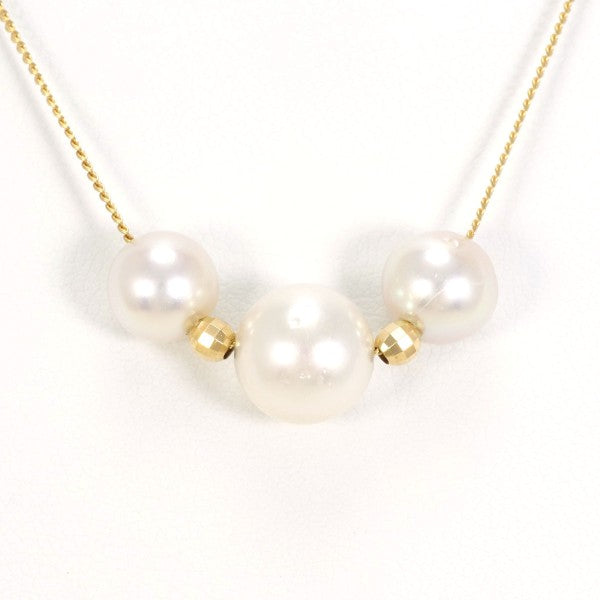 18K Yellow Gold Pearl Necklace for Women - Elegant Bridal Jewelry, Gift for Anniversary & Valentine's Day - Perfect for Weddings, Parties & Special Occasions