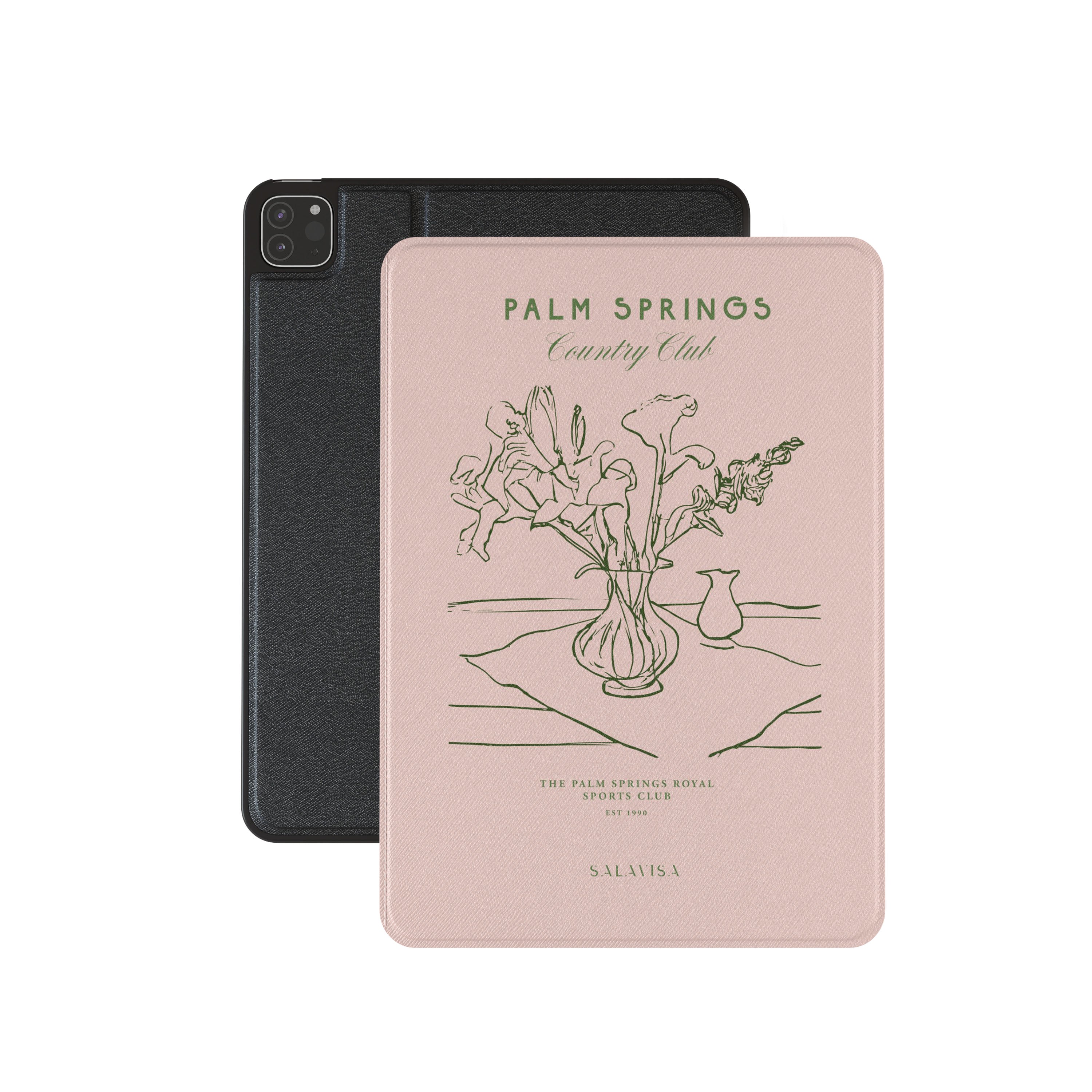 Pink Palm Springs iPad Case - Cute & Durable Protective Cover for iPad 6/7/8/9/10 - Perfect for Travel, Work & School