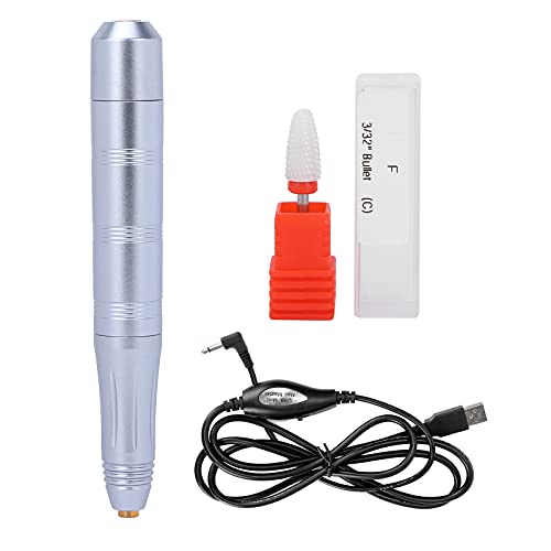 Portable Nail Drill Machine for Salon & Home Pedicure - Non-Slip Pink Blue Design for Perfect Manicures