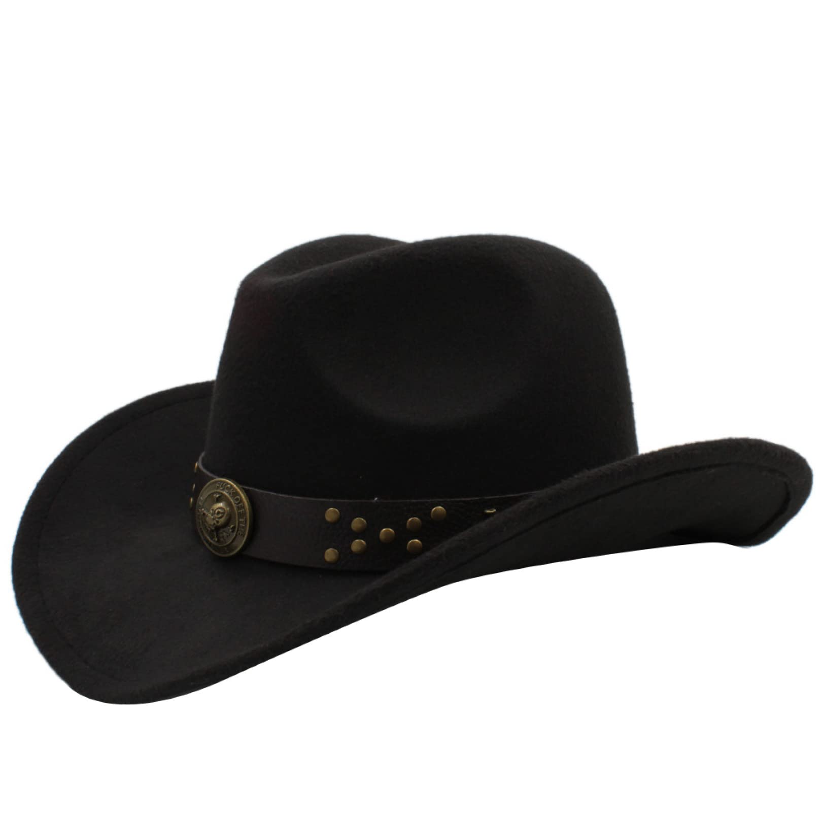 Men's & Women's Classic Wool Western Cowboy Hat - Winter & Autumn Fashion for Gentlemen & Ladies - Stylish Jazz Sombrero Cap in Black - Perfect for Country Music Festivals, Rodeo Events & Western-Themed Parties