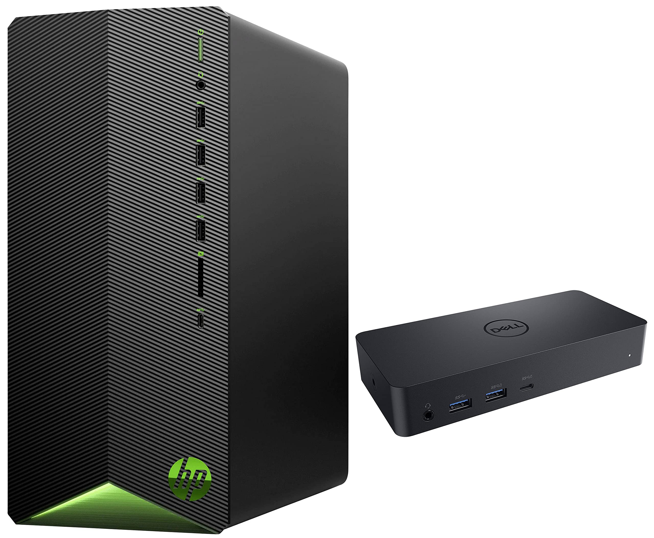HP Pavilion TG01-2176z Gaming Desktop PC - AMD Ryzen 7 5700G 8-Core, 16GB RAM, 1TB SSD + 3TB HDD, NVIDIA GeForce RTX 3060, WiFi 6, Bluetooth 5.0, Windows 11 Home - Perfect for 4K Gaming, Streaming & Content Creation with D6000 Dock Station