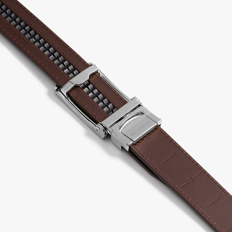 Premium Genuine Mahogany Full Grain Leather Belt for Men - Classic Dress & Casual Wear - Perfect for Office, Wedding & Everyday Use