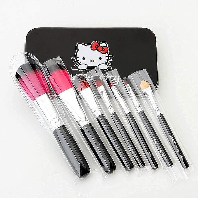 KAARM TYA 6155 Professional 14-Piece Makeup Kit - Multicolor Eyeshadow Palette, 7 Black Makeup Brushes & 6 Beauty Blender Sponges with Storage Box | Perfect for Travel, Bridal & Professional Makeup Artists