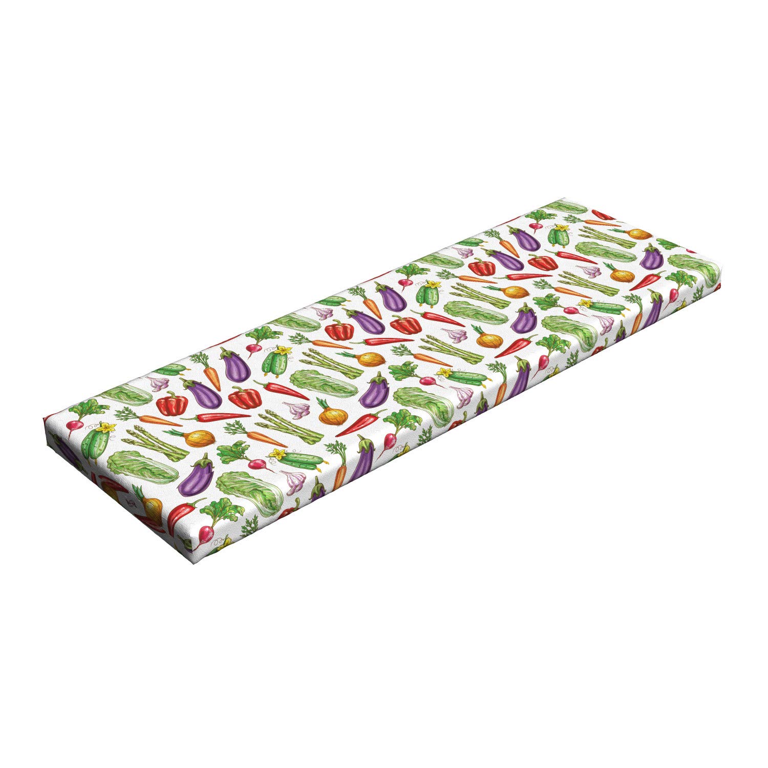 Ambesonne Vegetable Art Bench Cushion - 45