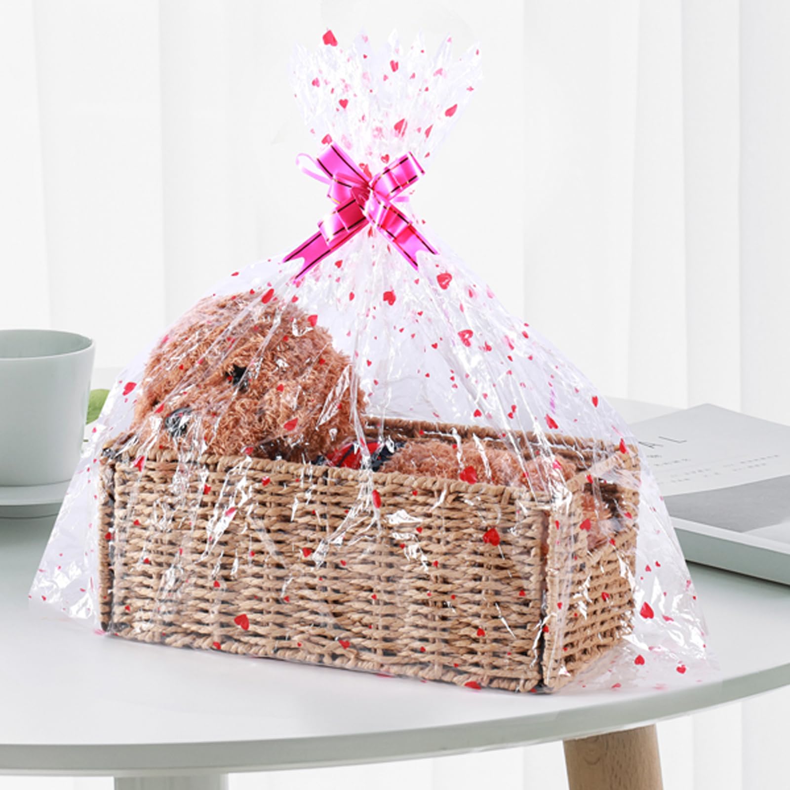 Vagusicc Set of 2 Hand-Woven Wicker Storage Baskets - Natural Foldable Paper Rope Organizer Bins for Shelves, Bathroom, Living Room & Bedroom | Perfect for Toilet Paper Storage, Home Organization & Decorative Storage Solutions