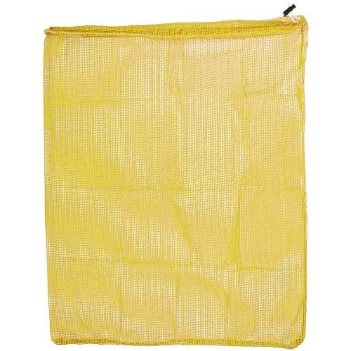 24x36 Inch Yellow Mesh Drawstring Bag - Durable & Lightweight for Laundry, Storage, Travel & Sports Gear