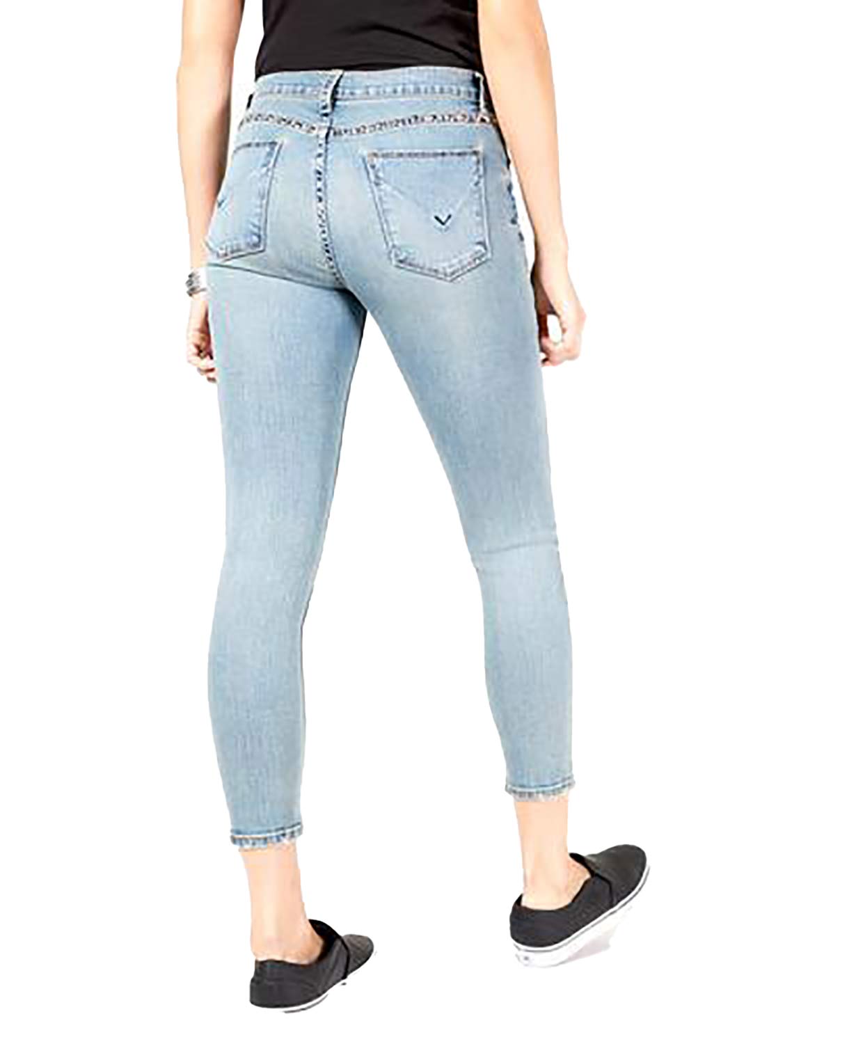 HUDSON Barbara High-Waist Super Skinny Crop Jeans for Women | Dangerous Wild Nothing Wash | Size 24-27 | Perfect for Casual Outfits, Date Nights & Weekend Wear