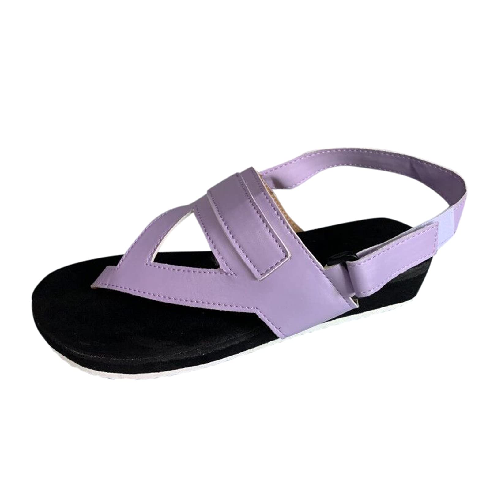 Women's Casual Summer Sandals - Breathable Open Toe Beach Slippers for Indoor/Outdoor Use - Lightweight Flat Shoes for Walking, Travel & Vacation
