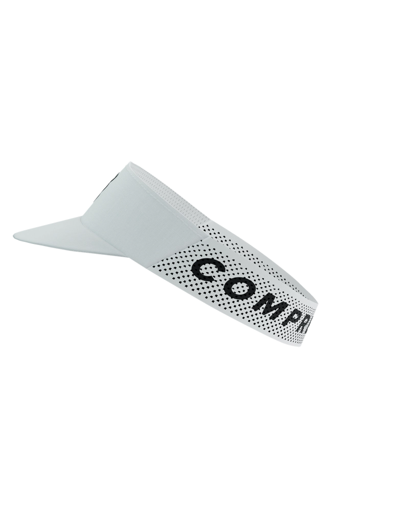 Compressport Unisex Pro Racing Visor - Lightweight Sun Visor for Running, Cycling & Outdoor Sports - White
