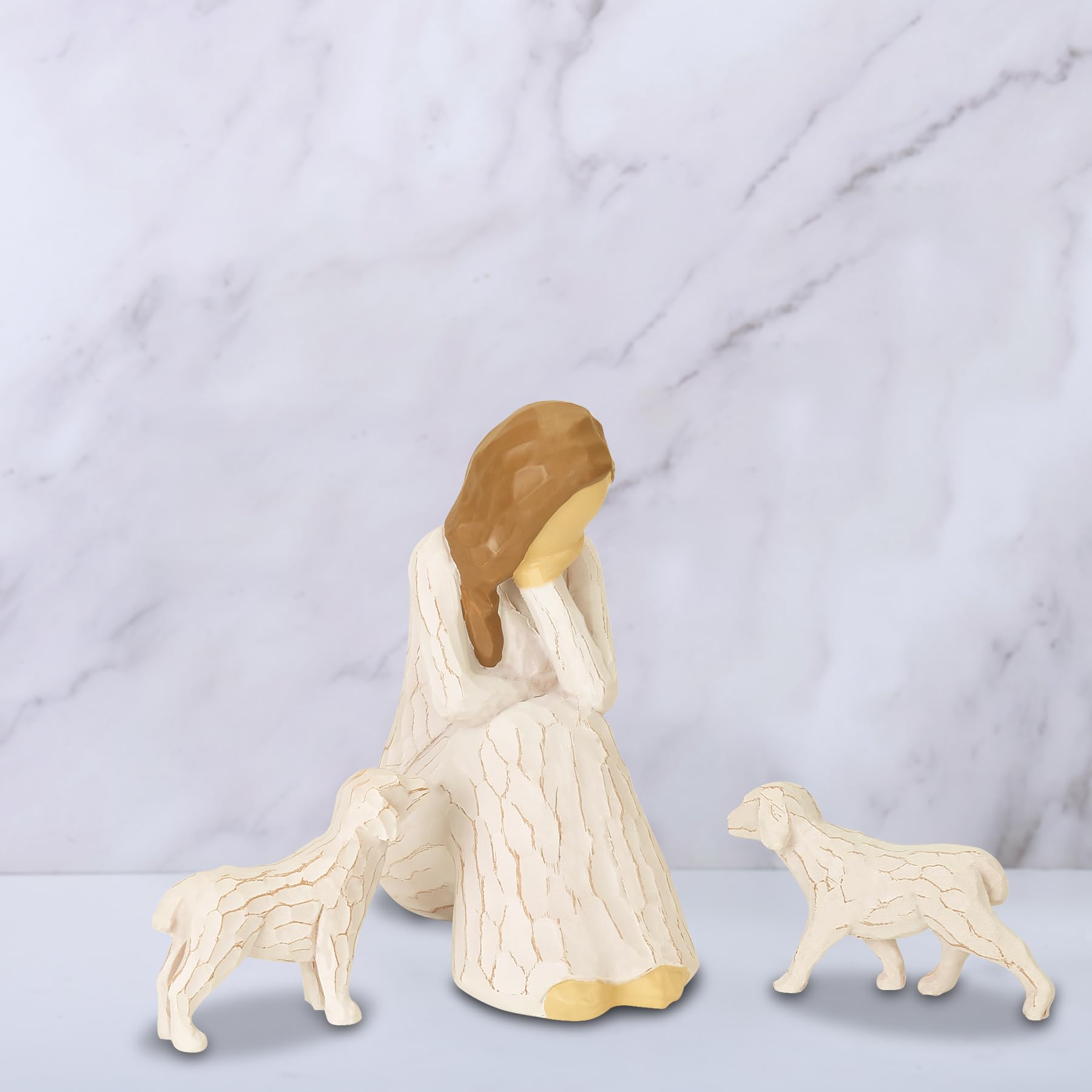 Angel of Friendship Dog Memorial Figurine - Sympathy Gift for Dog Loss, Bereavement Keepsake for Dog Lovers - Perfect for Pet Memorial Display, Comforting Gift for Women Coping with Pet Loss