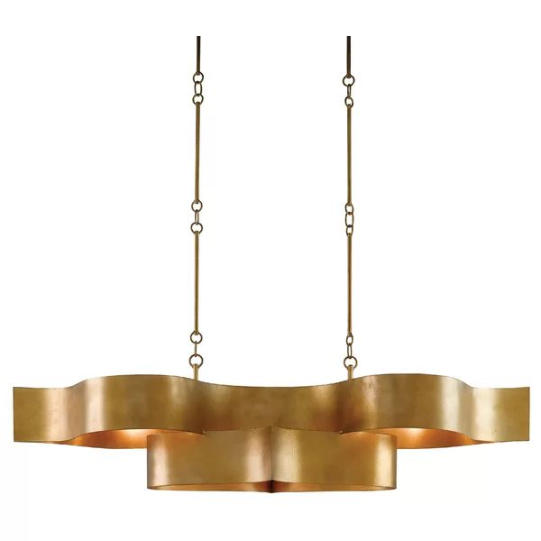 Elegant 6-Light Lotus Chandelier - Classic Floral Ceiling Light Fixture for Dining Room, Bedroom, or Living Room Decor