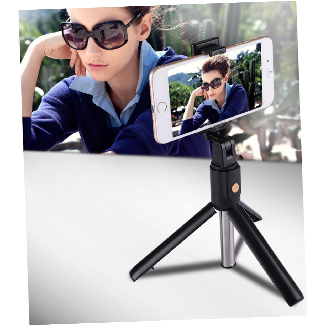 Housoutil 3-Pack Mini Tripod Stand for Phone - Compact Desktop Tripod for iPhone, Samsung, Smartphones - Perfect for Vlogging, Live Streaming, Video Calls & Photography