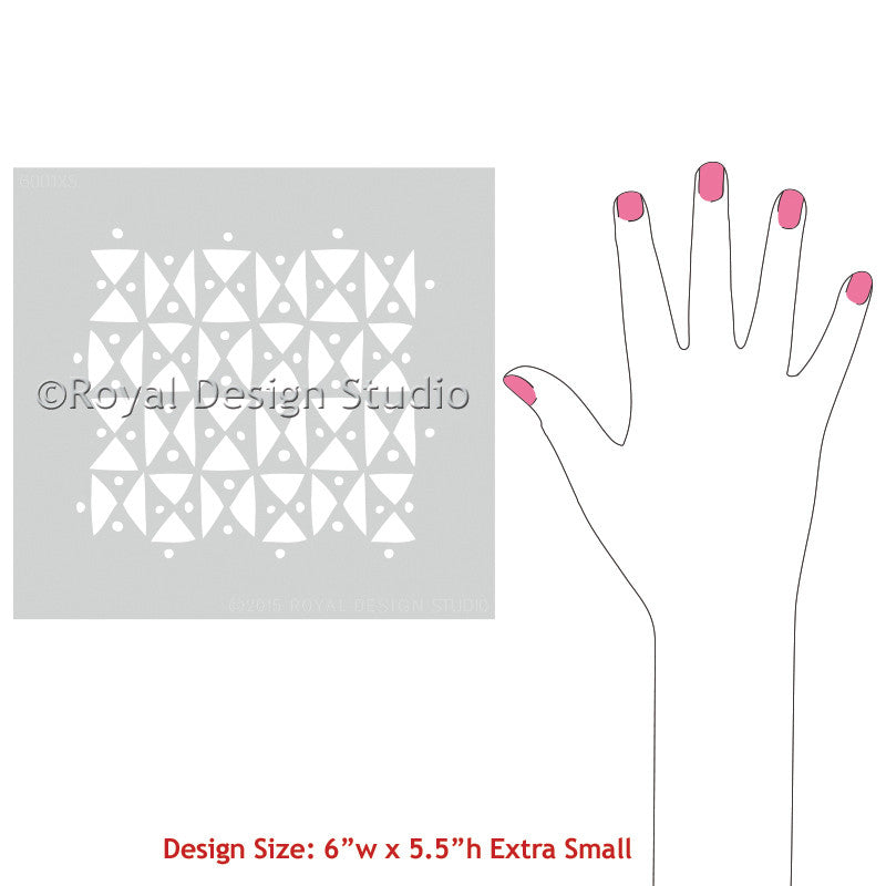 African Raphia Graphic Craft Stencil - Handmade Tribal Design Templates for DIY Art, Wall Decor & Fabric Painting | Perfect for Home Decor, Scrapbooking & Cultural Art Projects